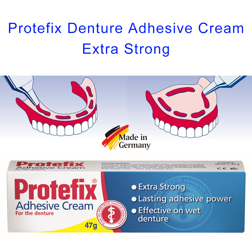 Teeth Whitening Crest - Crema adesiva Protefix per il fissaggio