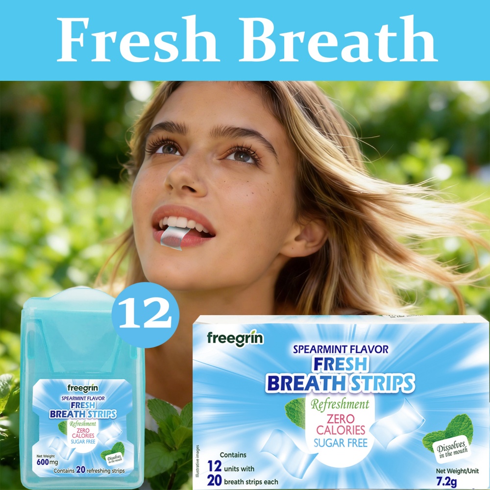 Teeth Whitening In Office - FREEGRIN Strisce Orale al Gusto Menta