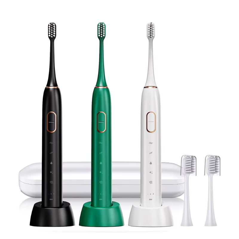 Teeth Whitening In Office - Spazzolino Elettrico Sonico con 2 Testine,