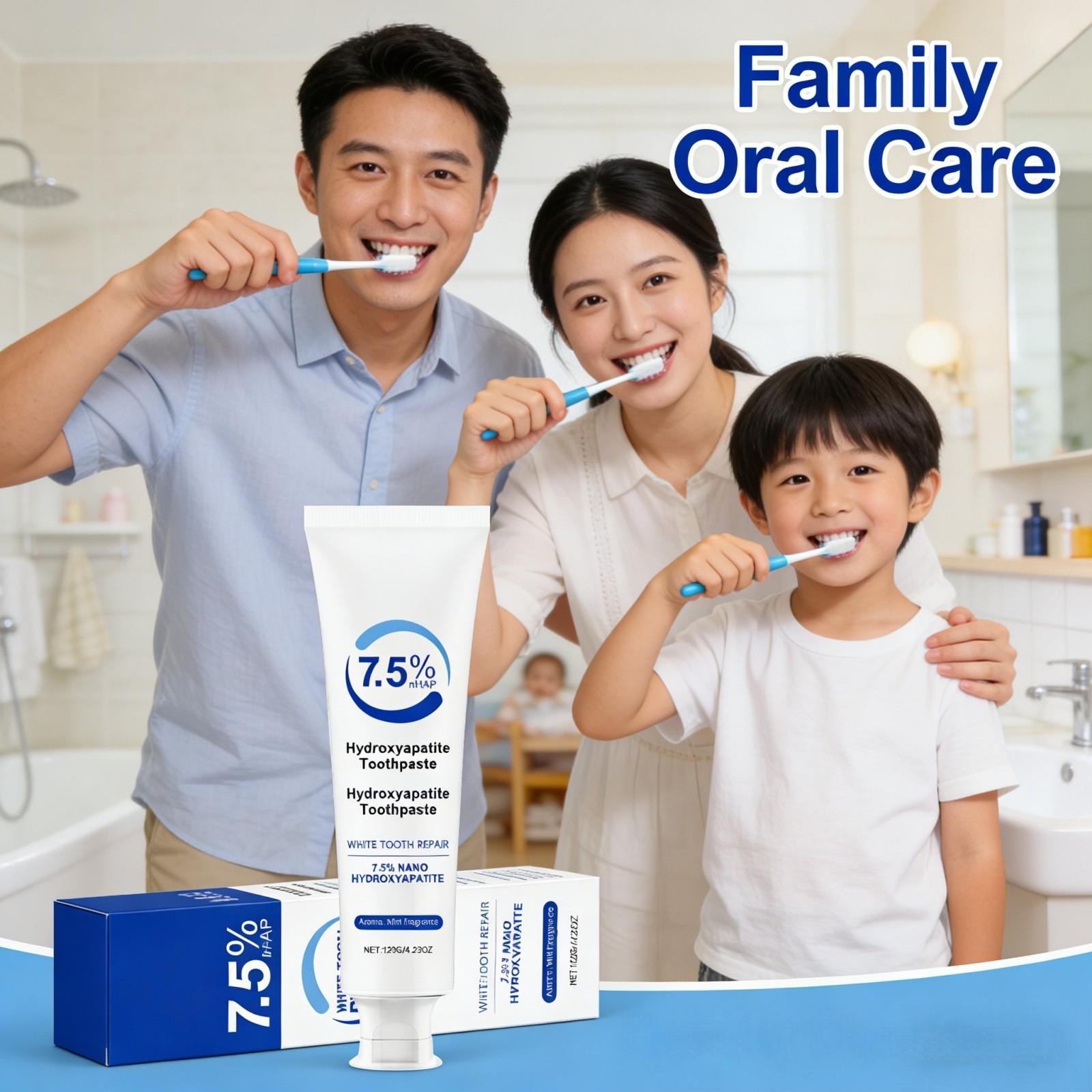 Teeth Whitening Foam Toothpaste - Dentifricio all'Idrossiapatite Nano - Gusto Menta,