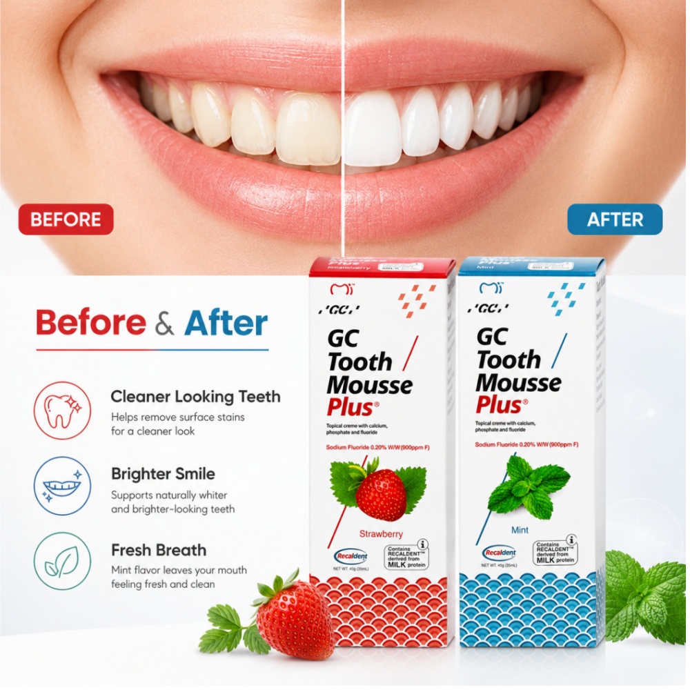GCTooth Mousse Plus Gusto Ment - Teeth Whitening Foam Toothpaste recensione e prezzo