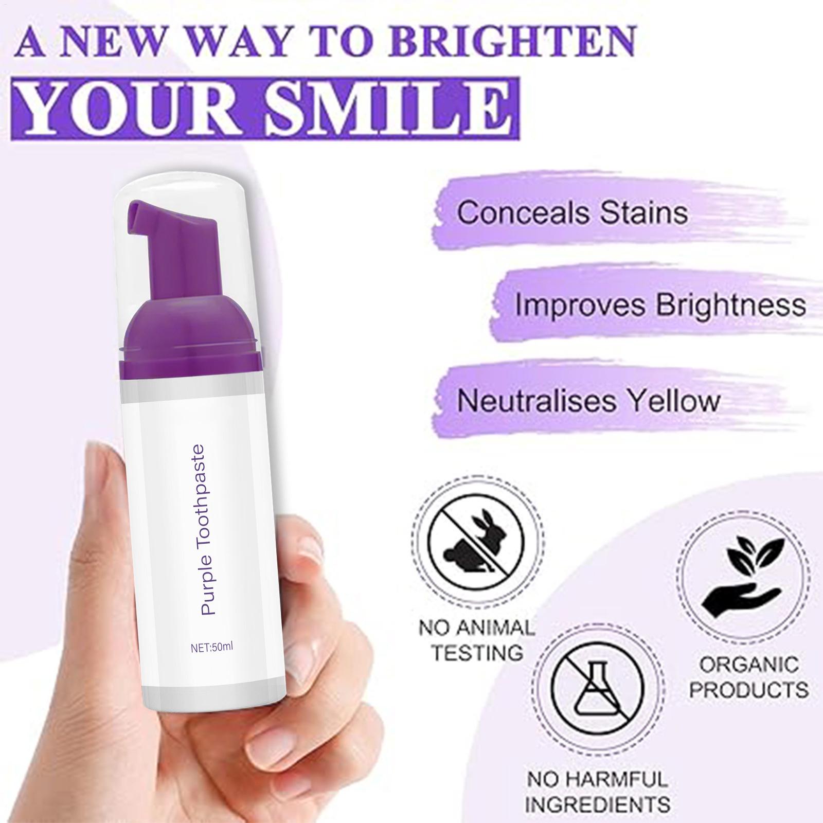 Dentifricio sbiancante viola d - Teeth Whitening Foam Toothpaste recensione e prezzo
