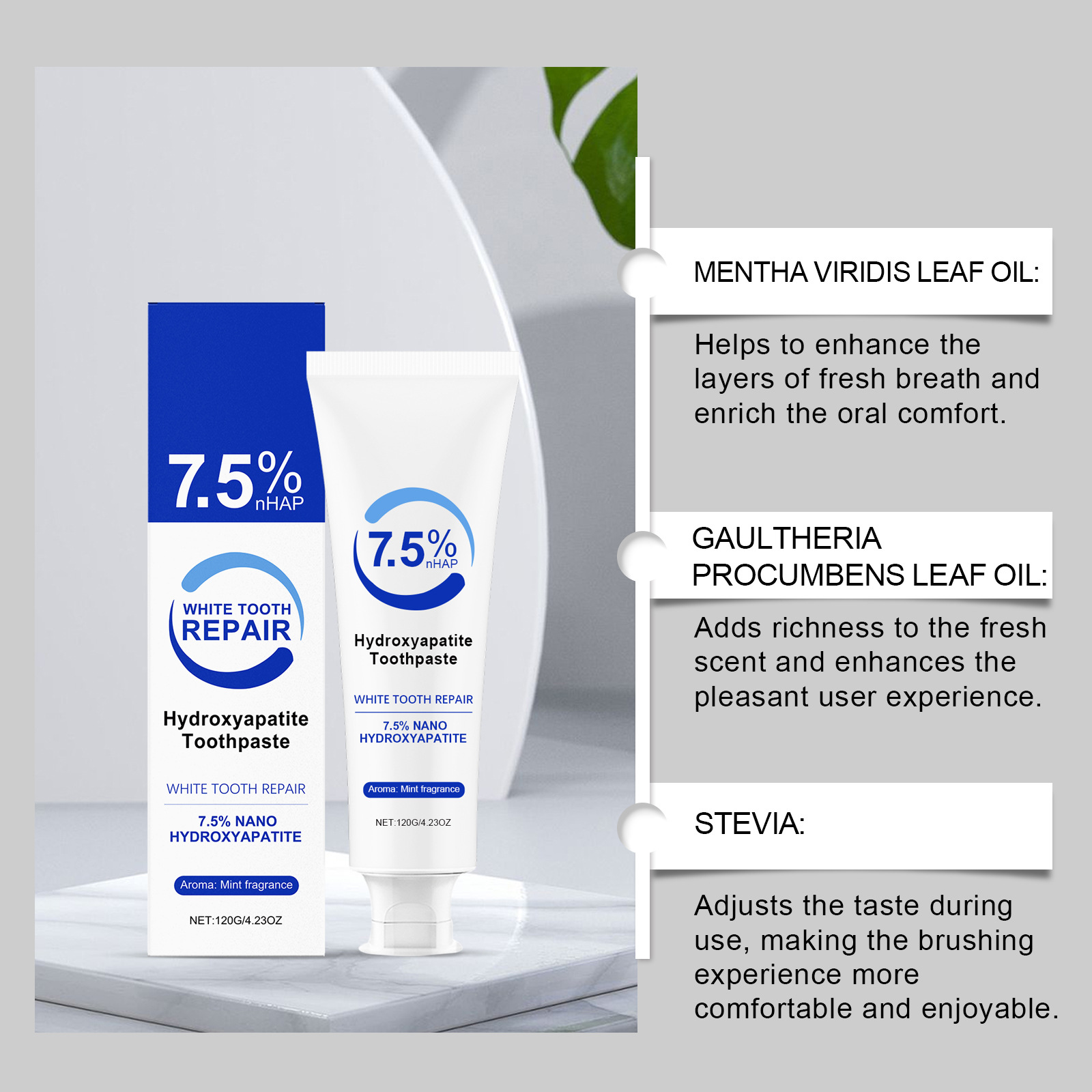 Dentifricio alla Menta con 7,5 - Teeth Whitening Foam Toothpaste recensione e prezzo