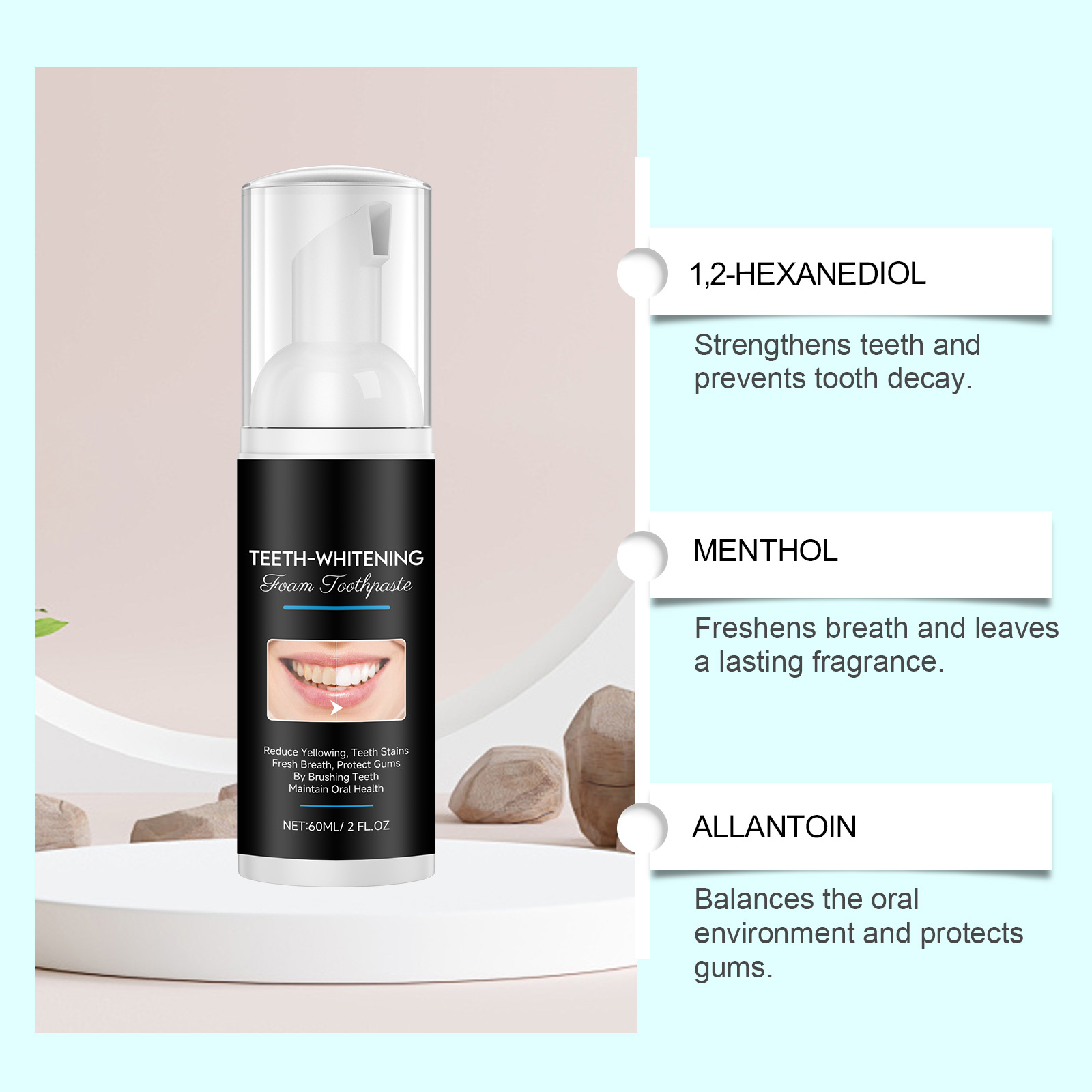 AMZ Dentifricio Sbiancante in  - Teeth Whitening Foam Toothpaste recensione e prezzo