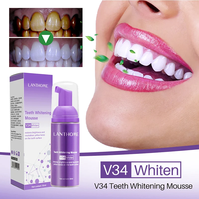 Mousse V34 dentifricio pulizia - Teeth Whitening Crest recensione e prezzo