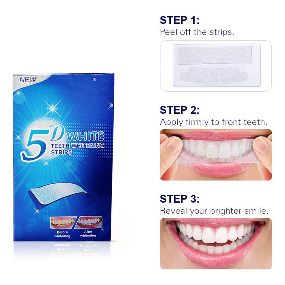 Strisce Sbiancanti 5D per Dent - Teeth Whitening With Hydrogen Peroxide recensione e prezzo