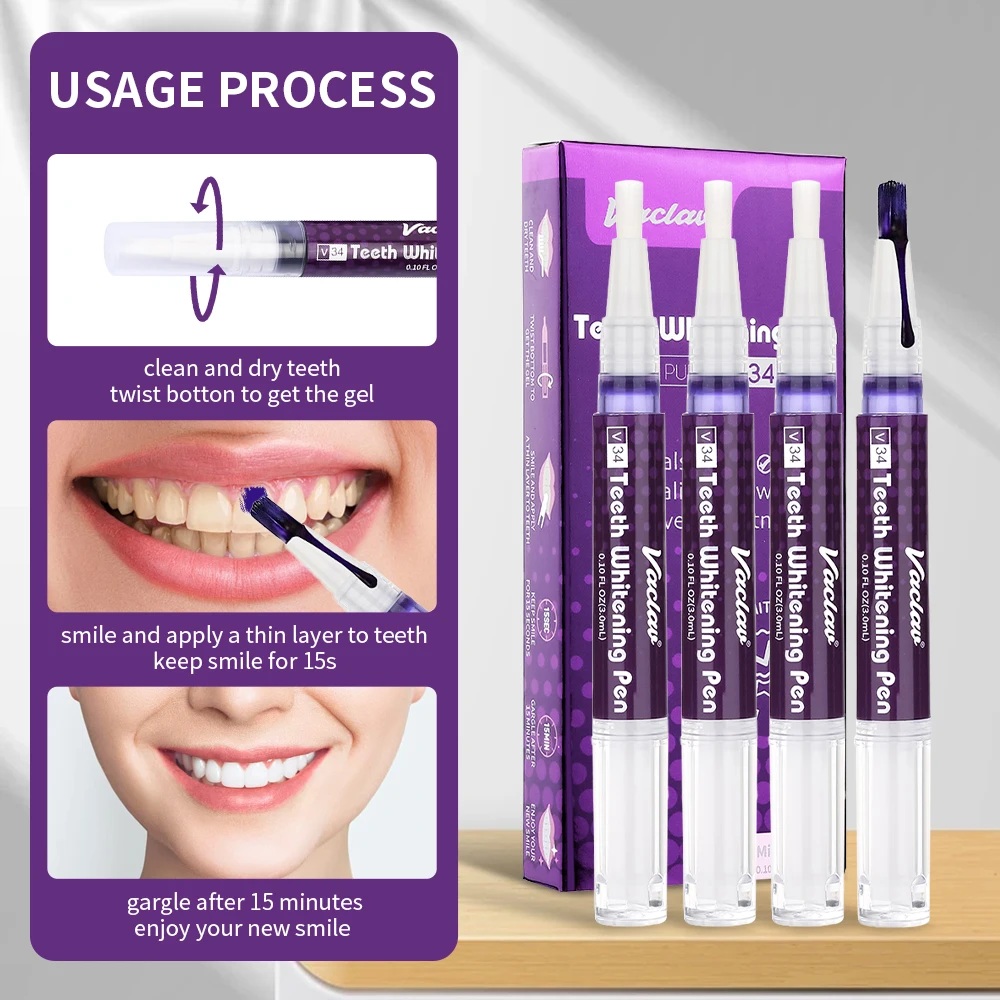 Vaclav V34 Penna gel sbiancant - Teeth Whitening With Hydrogen Peroxide recensione e prezzo